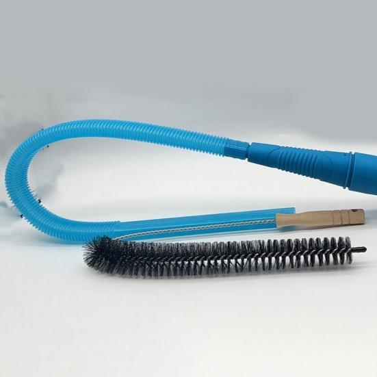 Elektrikli Süpürge Havalandırma Kanalı Temizleme Aracı Ergonomik Saplı Spiral Metal Fırça Başlıklı Esnek Hortum Elektrikli Süpürge Aksesuarı