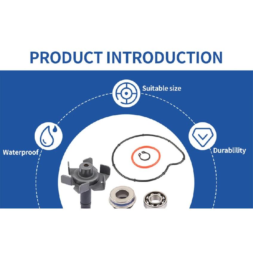 SJ Motorcycle Part Tmax500 XP500 Water Pump Repair Kit For Yamaha Tmax XP 500cc 2003-2011 4T 100110290 5GJ-12450-00 11H-12438-10