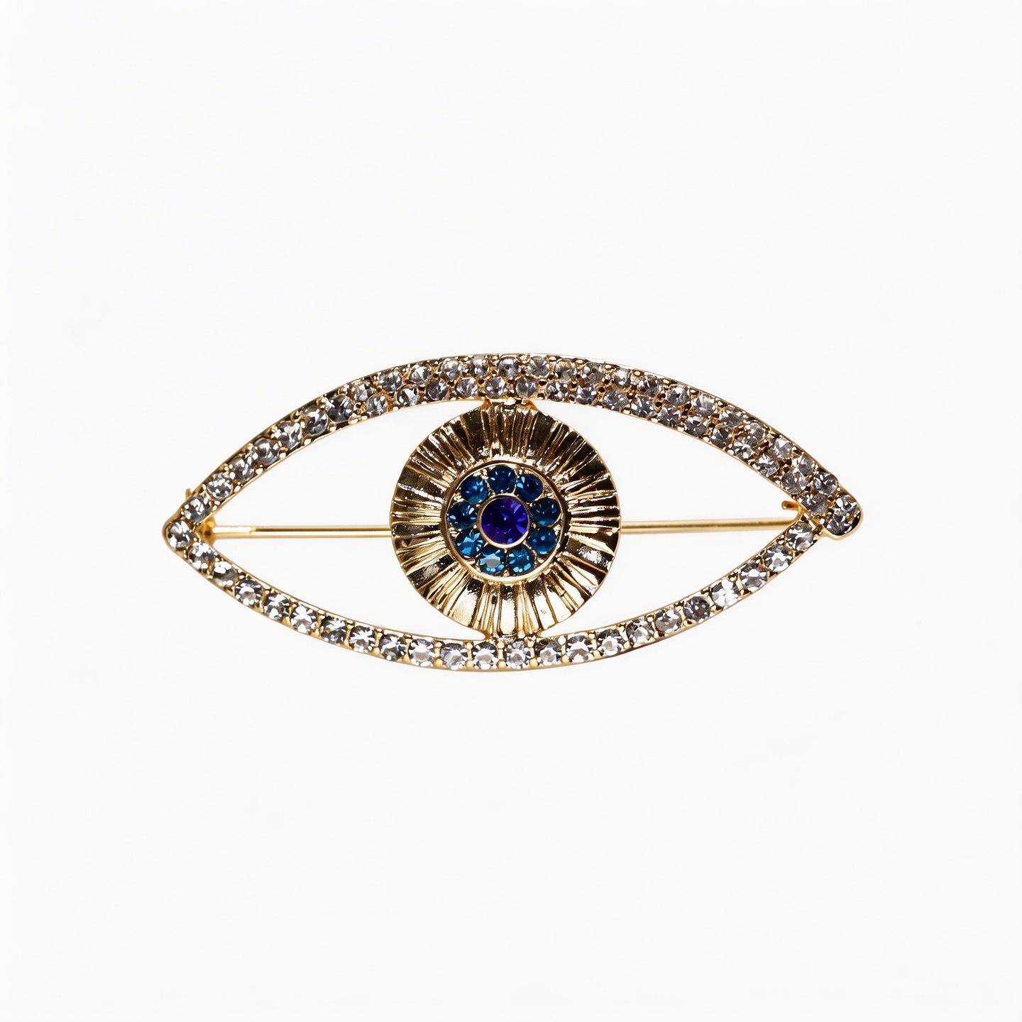 Bo Xin Yun Retro Demon Eye Brooch - European  American Style Hollow Design