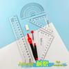 Maishuo 7-Piece Student Geometry Set: Compass, Straight & Triangle Rulers in Box