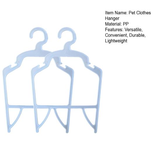 Yousheng 2Pcs Pet Clothes Hangers Slot Design Non-slip Pet Clothes Organizer Compact Storage Rack Pet Supplies