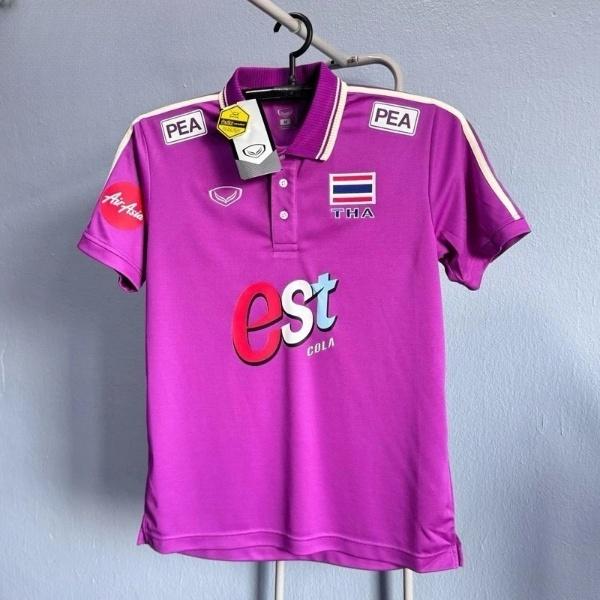THAILAND National Volleyball Men Women Team 2024 JERSEY CHEER Fan Print Quick Dry Polo Shirt Short Sleeve Uniform Flag Logo Sport