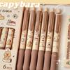 6BUC/Cutie Stilo pentru semnare tip ST Tip de presare Stilo cu bilă Nou Capybara Pen neutru Student