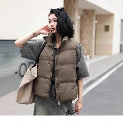 Pinghu Down Cotton Vest Women's Short Vest Women's Outer Vest Sleeveless Vest Jacket