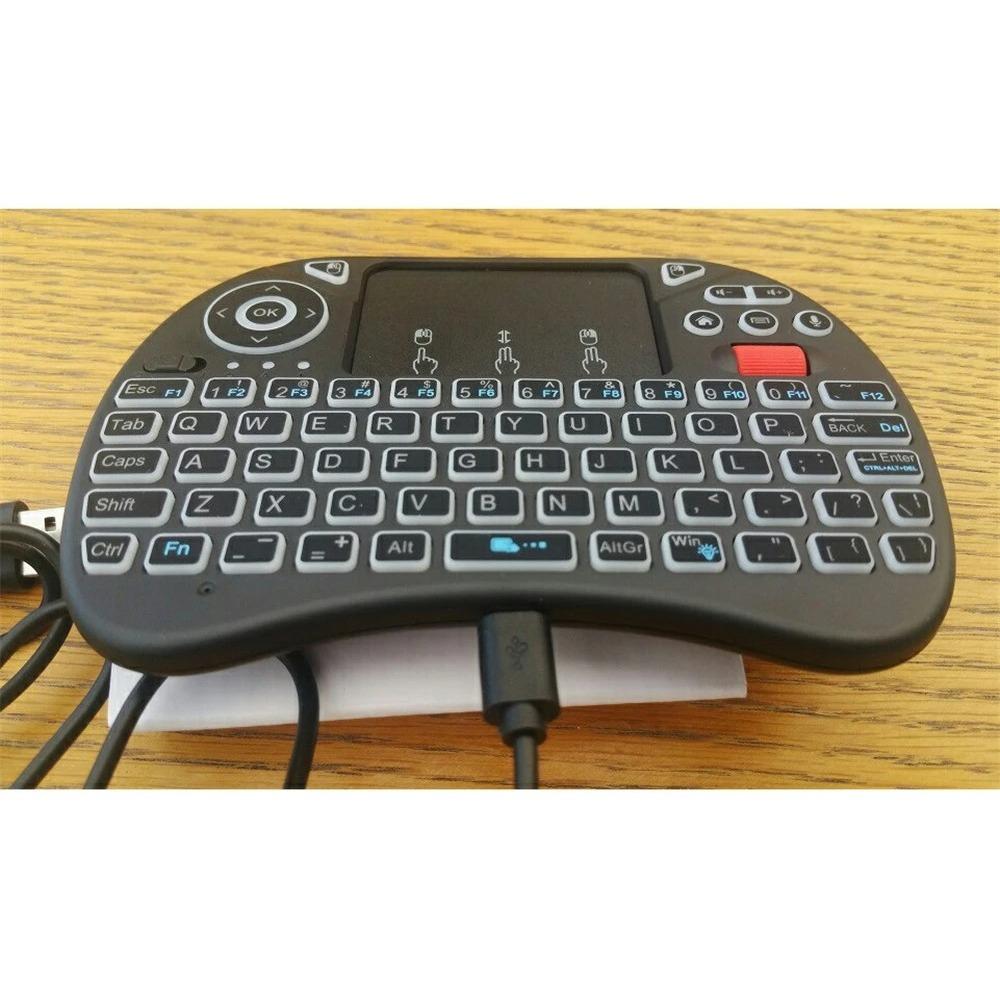 2.4GHz Wireless English Remote Control Keyboard with Touchpad Backlit for Android TV Box Pc Mouse Combo Turbo Function
