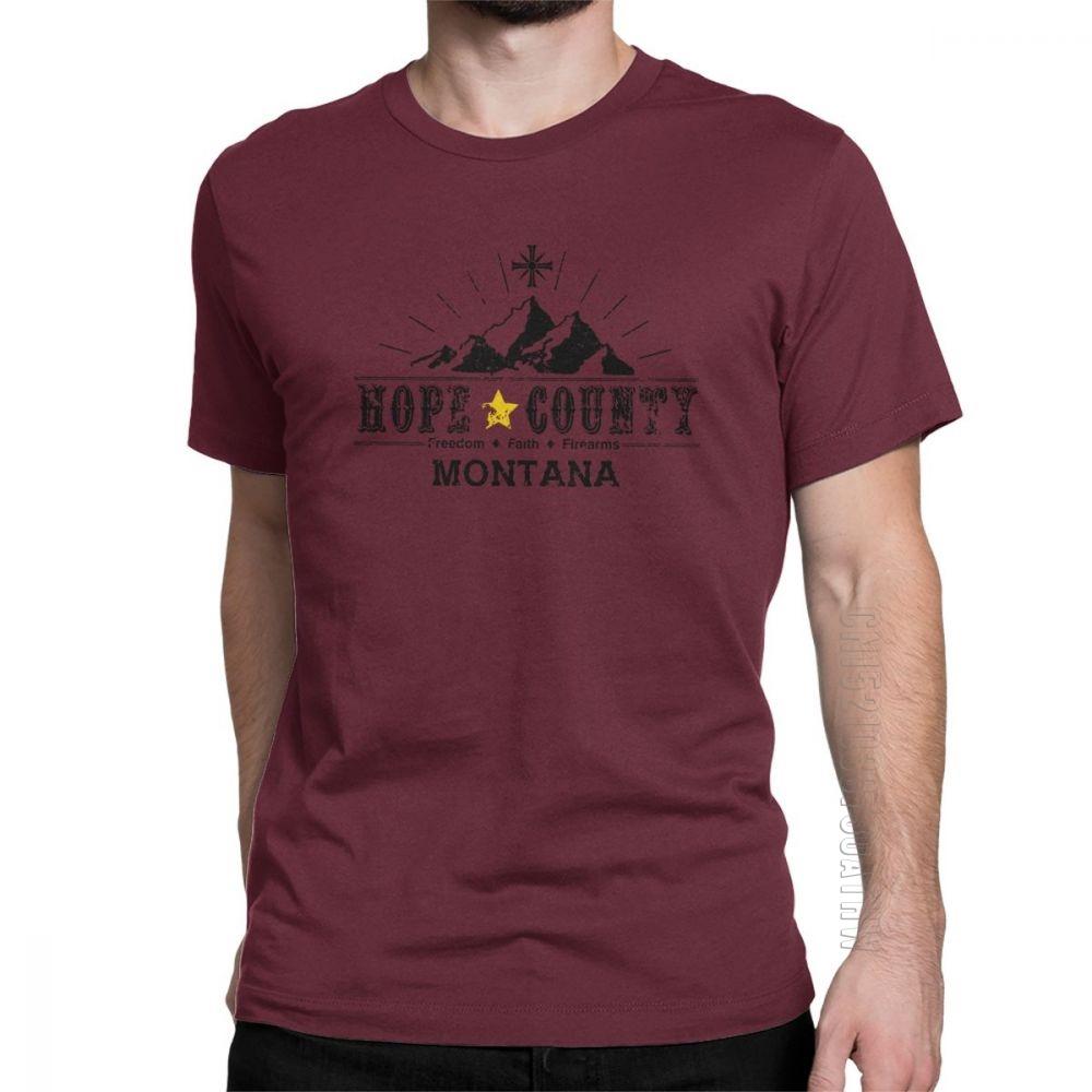 Far Cry T-Shirt Spiel John Seed Hope County Kreuz Mann T-Shirts Hipster 100% Baumwolle Kurze Ärmel T-Shirt Normale Kleidung
