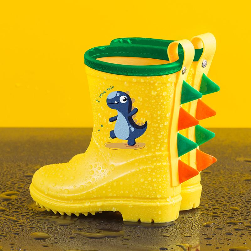 Stivali da Pioggia Leggeri per Bambini con Dinosauri - Antiscivolo, Impermeabili, Stile a Mezza Gamba per Ragazzi e Ragazze, Nuovo Design 2025 Molto Venduto