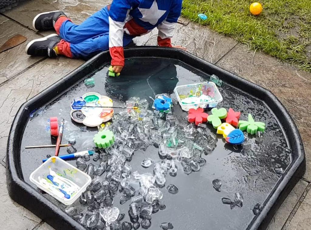 In-Stock UK Montessori Sensory Tray: Early Education Sand & Water Play Table Cover for Toddlers