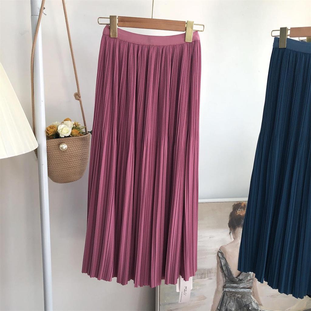 Super Slimming Pleated Midi Skirt - New Heavyweight Design for Summer