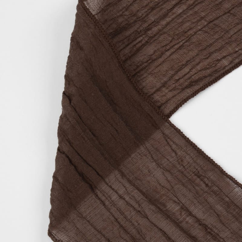 Eireve WRINKLED THIN&LONG SCARF (BROWN)