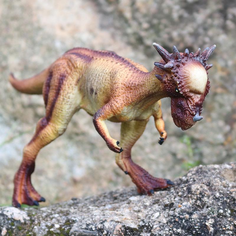 Kids' Jurassic Dinosaur Toy Model: Pachycephalosaurus, Stygimoloch & T-Rex.