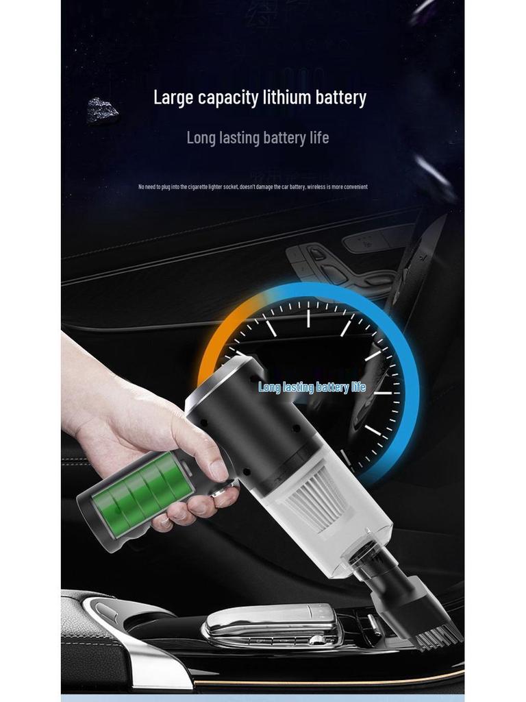 High Suction Dual-Use Mini Handheld Vacuum for Cars and Homes