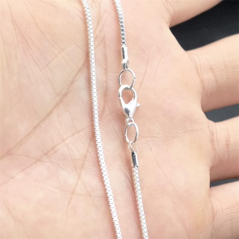 10/20/50pcs Silver Plated 1.2mm Clavicle Chain Necklaces for Women Men Fashion DIY Necklace Chain Accessories GZW