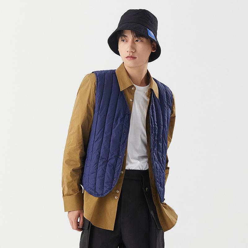 Student Multicolor Casual Men's Light Cotton Vest Undershirt Padded Vest Warm Liner Men's Models Comfortable and Stylish To Keep Warm 8518