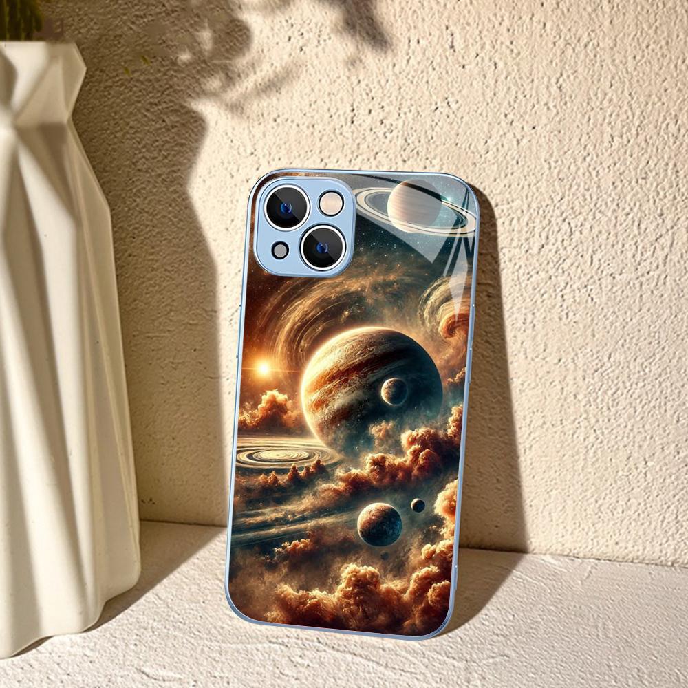 Space Universe Galaxy Phone Case For IPhone 14 13 12 Mini 11 Pro XS Max X XR 14 Plus Tempered Glass Cover