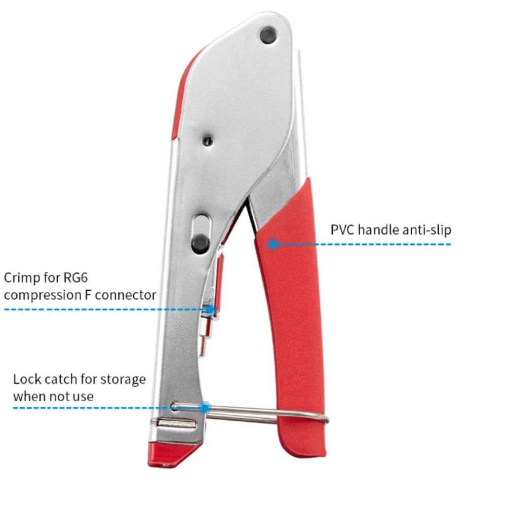 

1set Coaxial Cables Compression Pliers Electricity Tool Set With F Connectors Tool Rotary Stripper Cable Wire Stripper China Mainland