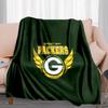 Green Bay Packers Logo Grunge Texture Background Blanket Perfect All Seasons Soft Comfortable Sofa Office Nap Travel Birthday Gift Christmas Present