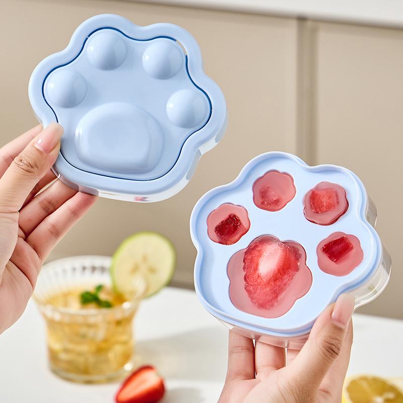 5 Grid Push Ice Cube Mould Ice Compartment Mini Summer Ice Mould Ice Storage Box Home Ice Cube Mould With Lid