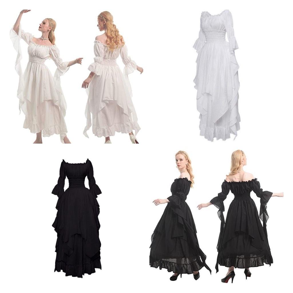 Hs7001 Qita Renaissance-Kostüm mit Polyesterstoff Unisex Mittelalterliches Halloween-Kleid für Spiel Anime Rollenspiel Größen S-xxl)