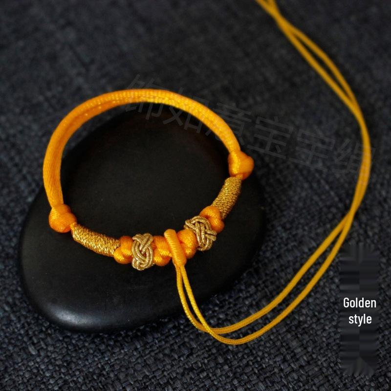 Lucky Baby Adjustable Woven Bracelet - Soft Red Rope for First Birthday, DIY for Boys and Girls