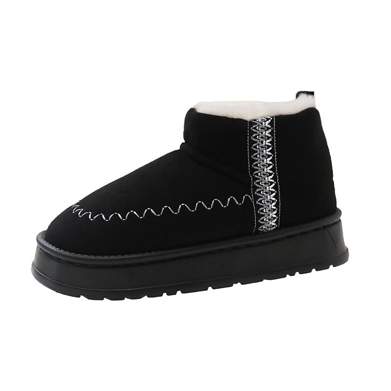 Fashion Boots Flat Heel Round Toe Luxury Designer Winter Shoes Boots Women Snow Fashion Elegant 2024