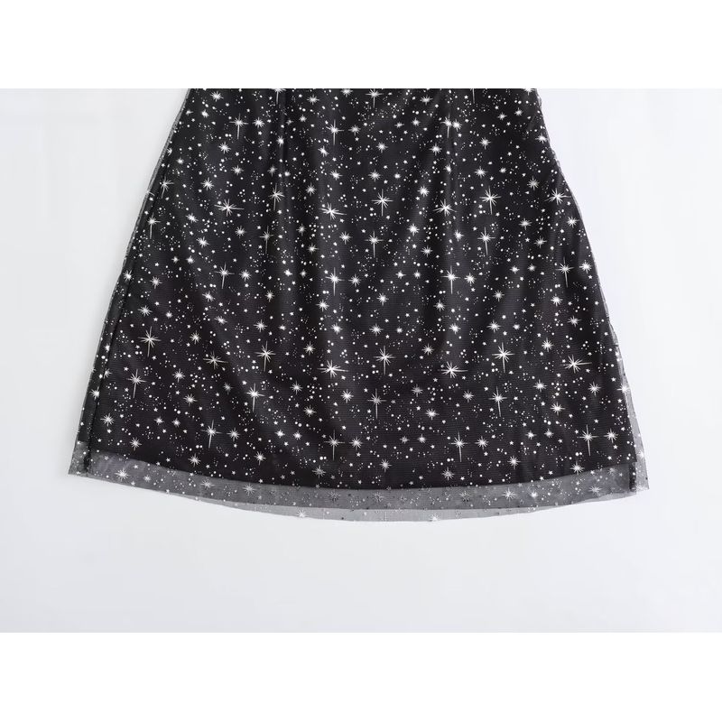 Jnleaog New Arrival Women's Clothing Fashion Style French Fashion Stylish Casual Mesh Sexy Mini Suspender Skirt