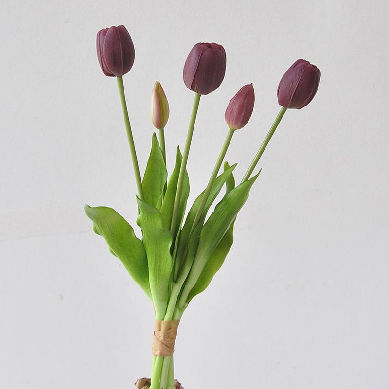 Artificial Flower Tulip High Quality Artificial Flowers Home Room Decor Wedding Mother Valentine Floral Ornaments Holding Flower