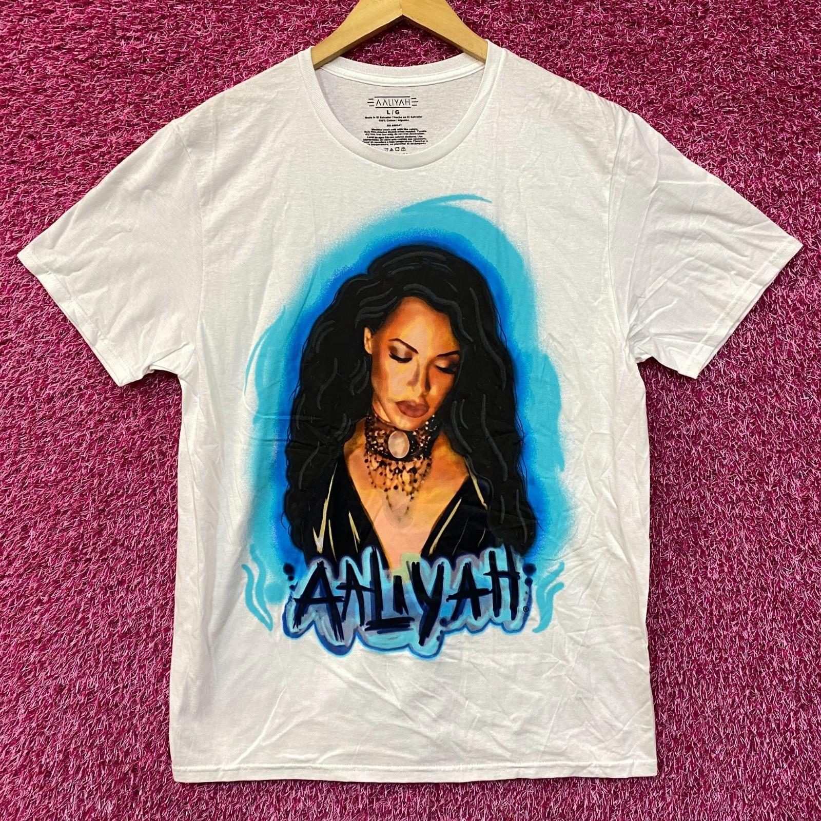 Aaliyah Queen of RnB Airbrush Music Tshirt Size Large L