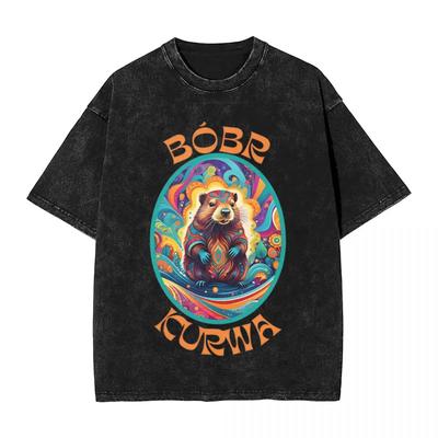 Kurwa Meme T Shirt Loose T Shirts Short-Sleeved Vintage Tops Summer Cotton Crewneck Oversized Tees