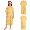 Meisjes Pediatrische Patiënt Gown Drukknop Korte Mouw Opening aan de Achterkant Zelf Vast te Knopen Schattig Geprint Ziekenhuis Kleding voor Kinderen