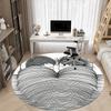 1pc Love Heart Office Round Area Rug, Indoor Mat Suitable ForOffice, Under Office Chairs Bedroom Living Room Home Decor, Room Decot014