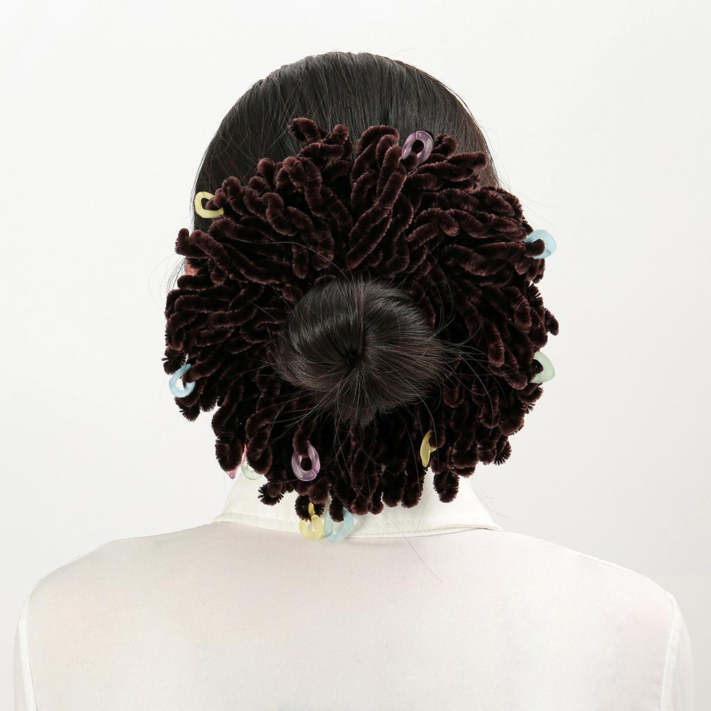 Samt Scrunchie Volumengebender Flor Hijab Haarkranz Krawatte Muslimische Frauen Duttklemme Schlicht Großes Hijab Volumengeber Muslimisches Tuch Kopfbedeckung