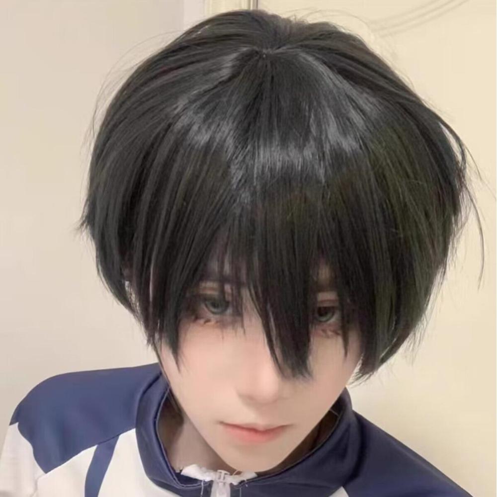 Synthetic Hair Short Straight Wig Heat Resistant Male Cosplay Wig Handsome Anime Men Wigs Party