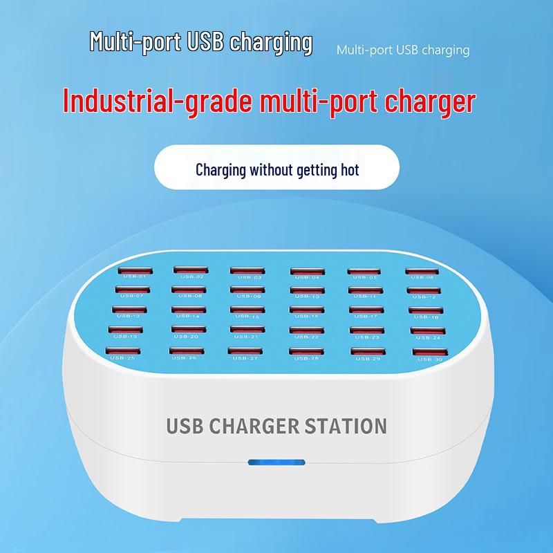High-Power 160W Multi-Port USB Smart Charger: 30, 24, 18, 12-Port Options