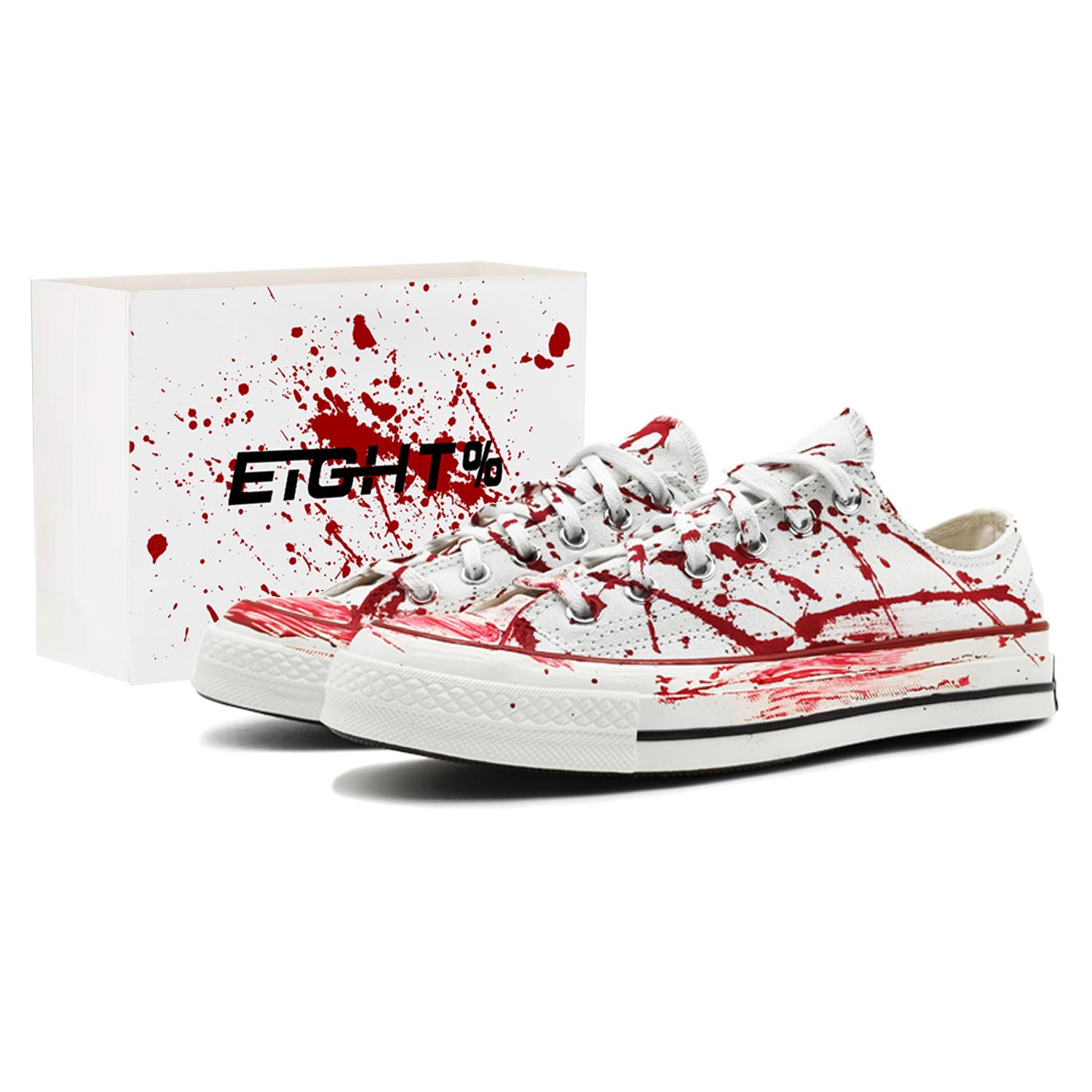

Converse 1970s Chuck Taylor Low top Canvas Shoes Unisex White Red 162065C(Team131-kill bill S) 39