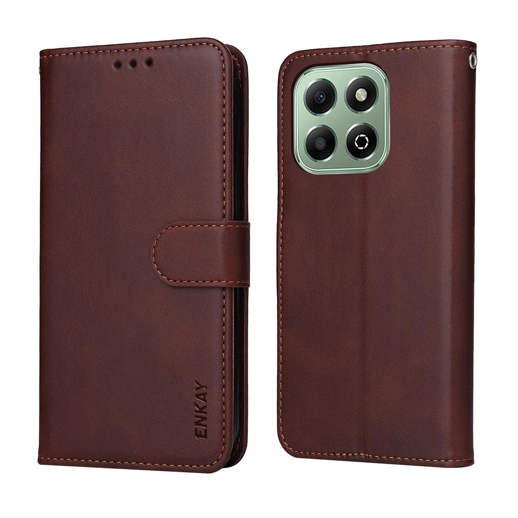 For Honor X6b 4G/Honor X5b Plus/Honor X6c 4G PU Leather Wallet Case Phone Stand Cover with Tempered Glass