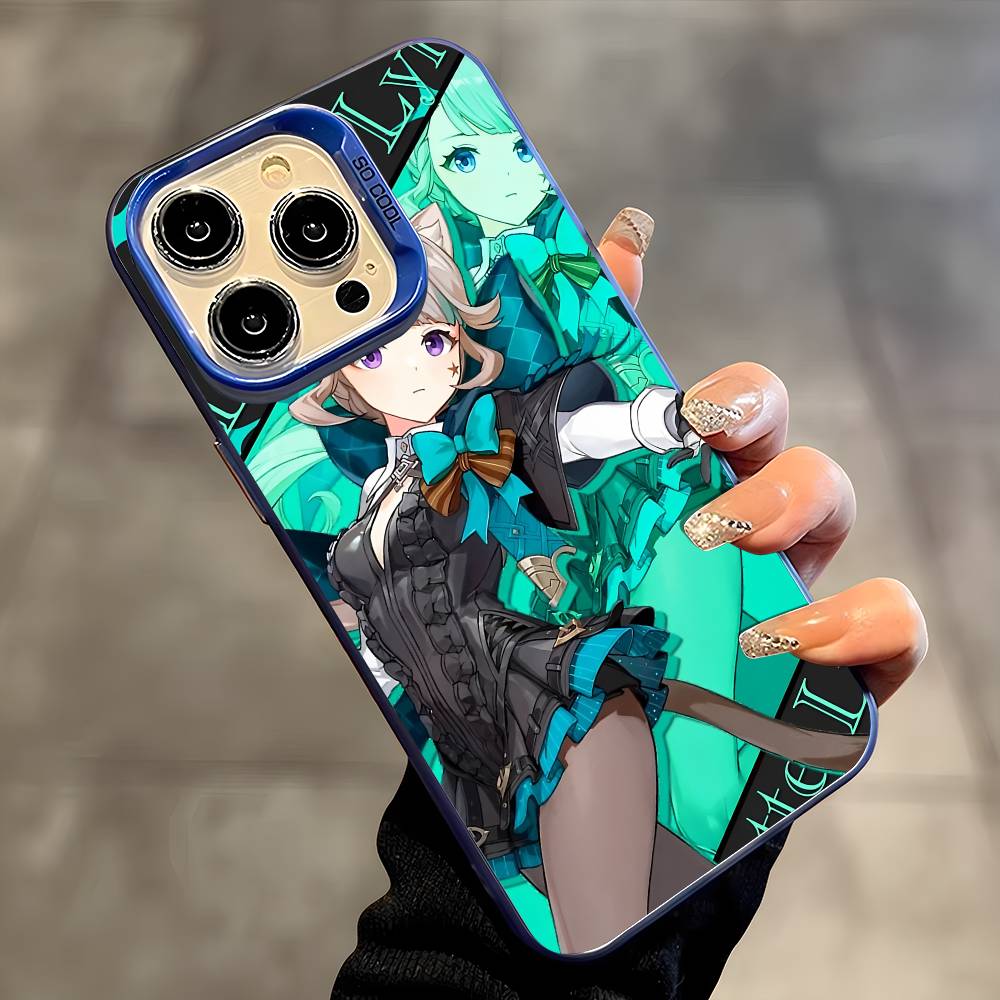 Lynette Genshin Impact Handyhülle Für IPhone 17 16 15 14 13 12 11 Plus Pro Max Mehrfarbig Aurora Laser Stoßfest Funda Hülle