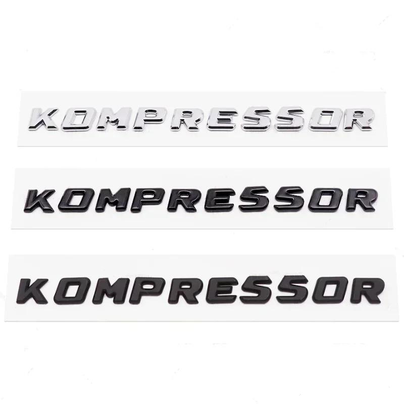 3D ABS Kompressor Letters Car Rear Trunk Fender Emblem Badge Car Sticker Decals For Mercedes C230 C200 C180 SLK CLK 200k SL CLS