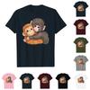 T-shirt Casual da Donna e Uomo alla Moda con Girocollo e Stampa, Manica Corta