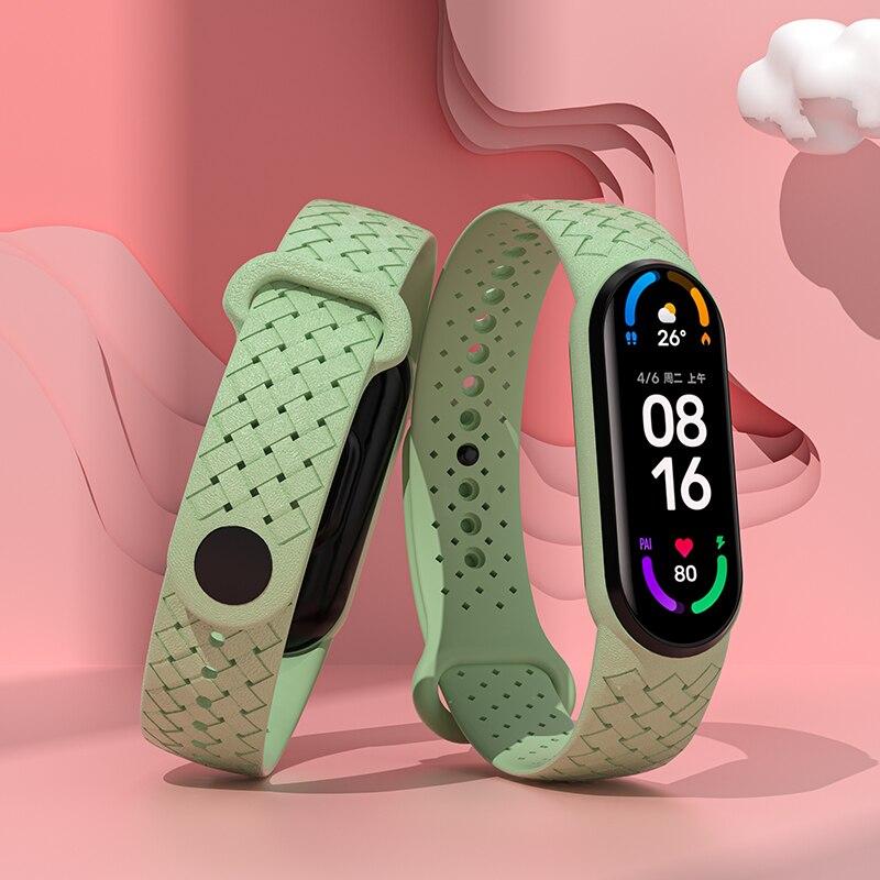 Silicone Braided Solo Loop Bracelet For Xiaomi Mi Band 7 Wrist Quick Replacement Sport Smartwatch Correa NFC Miband 4 5 6 Strap