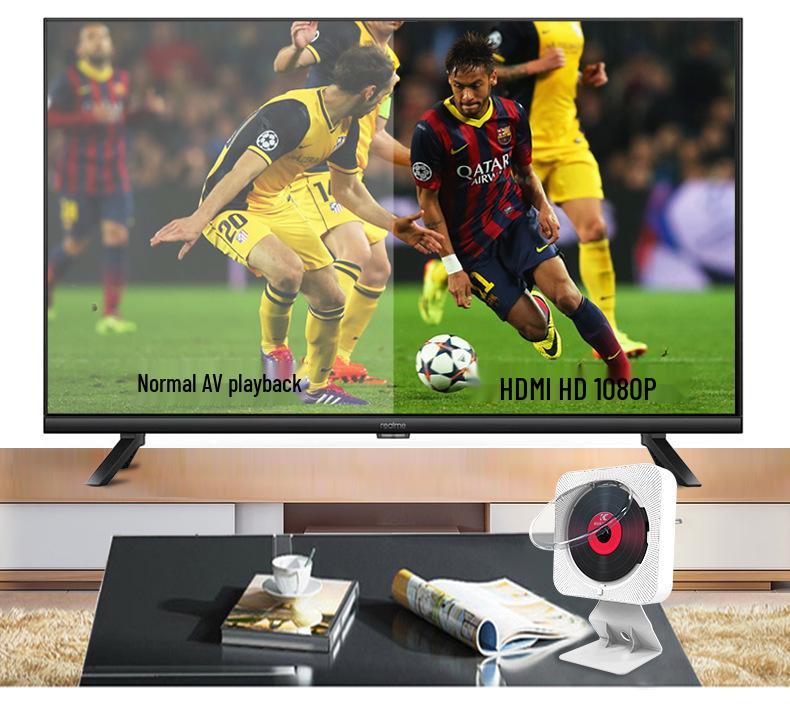 Portable HD Bluetooth DVD/CD Player with MP3, Rechargeable Speaker, TV Connectivity