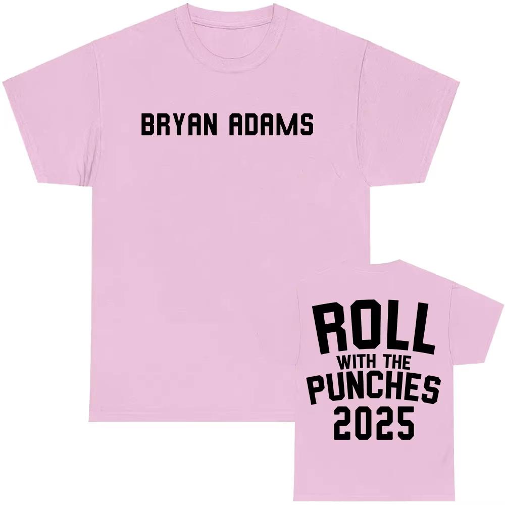 2026 Singer Printing Tshirt Roll With The Punches Tour 2025 Tshirts Short Sleeve Cotton