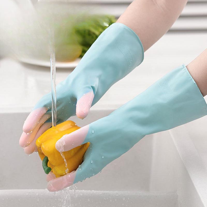 Latexhandskar, Gummihandskar för tvätt, Vattentäta och oljebeständiga hemhandskar, Hushållshandskar, Kökshandskar för diskning, Slitstarka rengöringshandskar