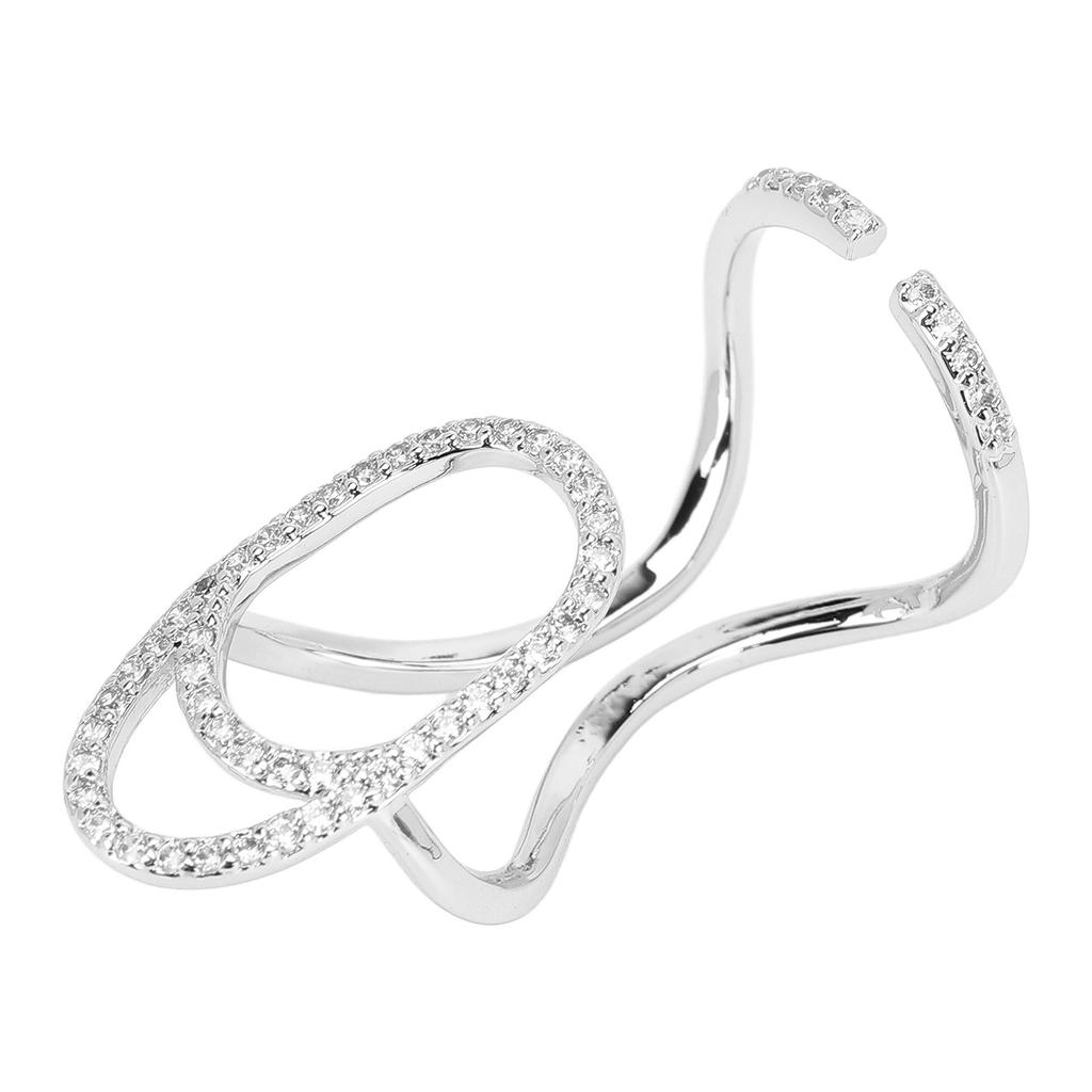 Nail Ring Safe Healthy Adjustable Fashionable Fingernail Jewelry Decorations for Parties Weddings3048 White Gold