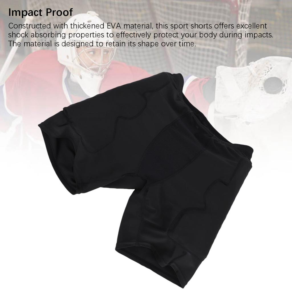 Basketball Protective Shorts Quick Dry Comfortable Thickened EVA Padded Shorts for Sports L