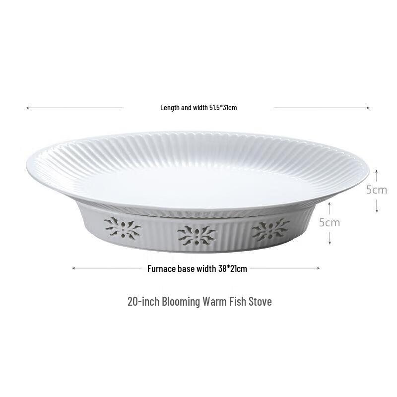 Huihuang Ceramic Warming Fish Plate Set