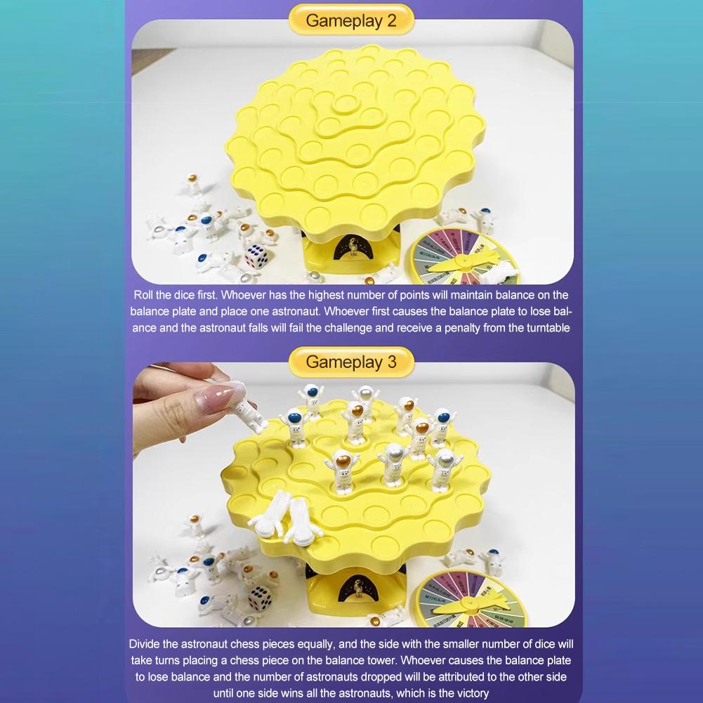 Spaceman Balance Tree Children Montessori Math Toy Parent-child Interaction Balance Board Game Tabletop Balance Training Kid Toy