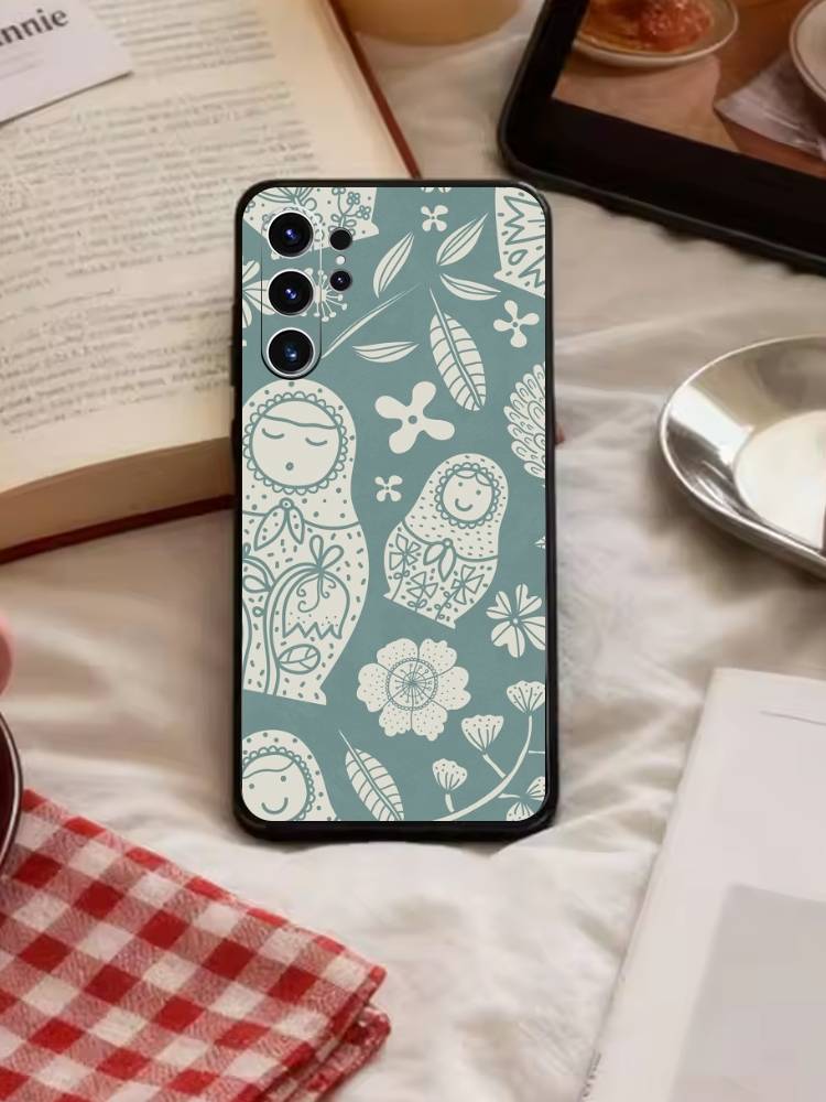 D-Russian Dolls Matryoshka Phone Case For Samsung S26,S25,S24,S23,S22,S21,S20,Plus,Fe,Lite,Others Black Cover