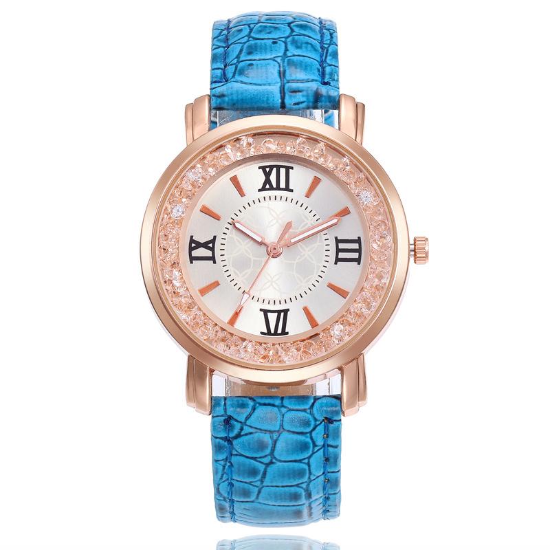 Ebaywish Simple Casual Rhinestone Creative Gift Colorful Watch Plastic Quartz Wrist