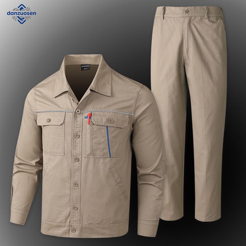 Danoson Cotton Suit Men s Thin Power Grid Labor Protection Clothing Workshop Reflective Strip Work Clothes 190